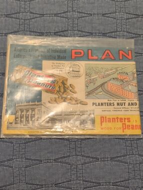 Planters Peanuts Vintage Coloring Book - Blue, Yellow, Red